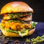 Pimientos de Padron Surf n Turf Burger Pimientos Burger