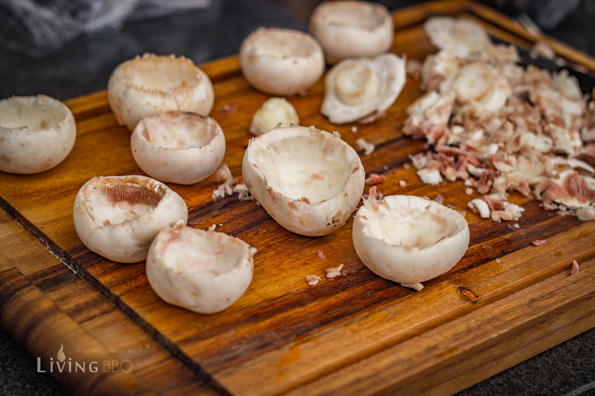 gefüllte Champignons vom Grill