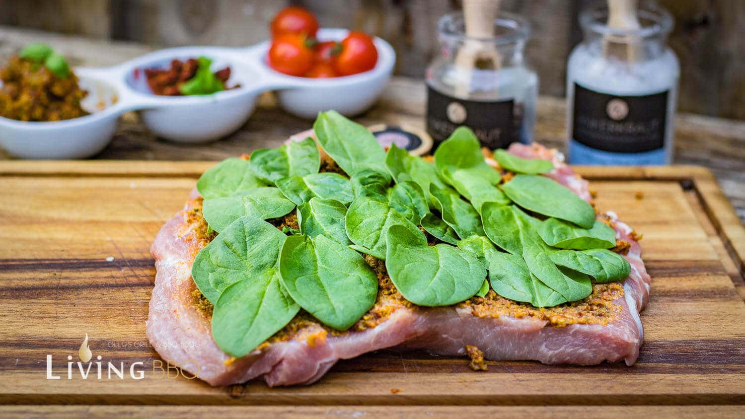 Schweinerückenbraten vom Iberico gefüllt mit Tapenade_Schweineru cken mit Tapenade 3 von 9_schweinerückenbraten Schweinerückenbraten tomaten tapenade schweinerückenbraten_Schweineru cken mit Tapenade 3 von 9