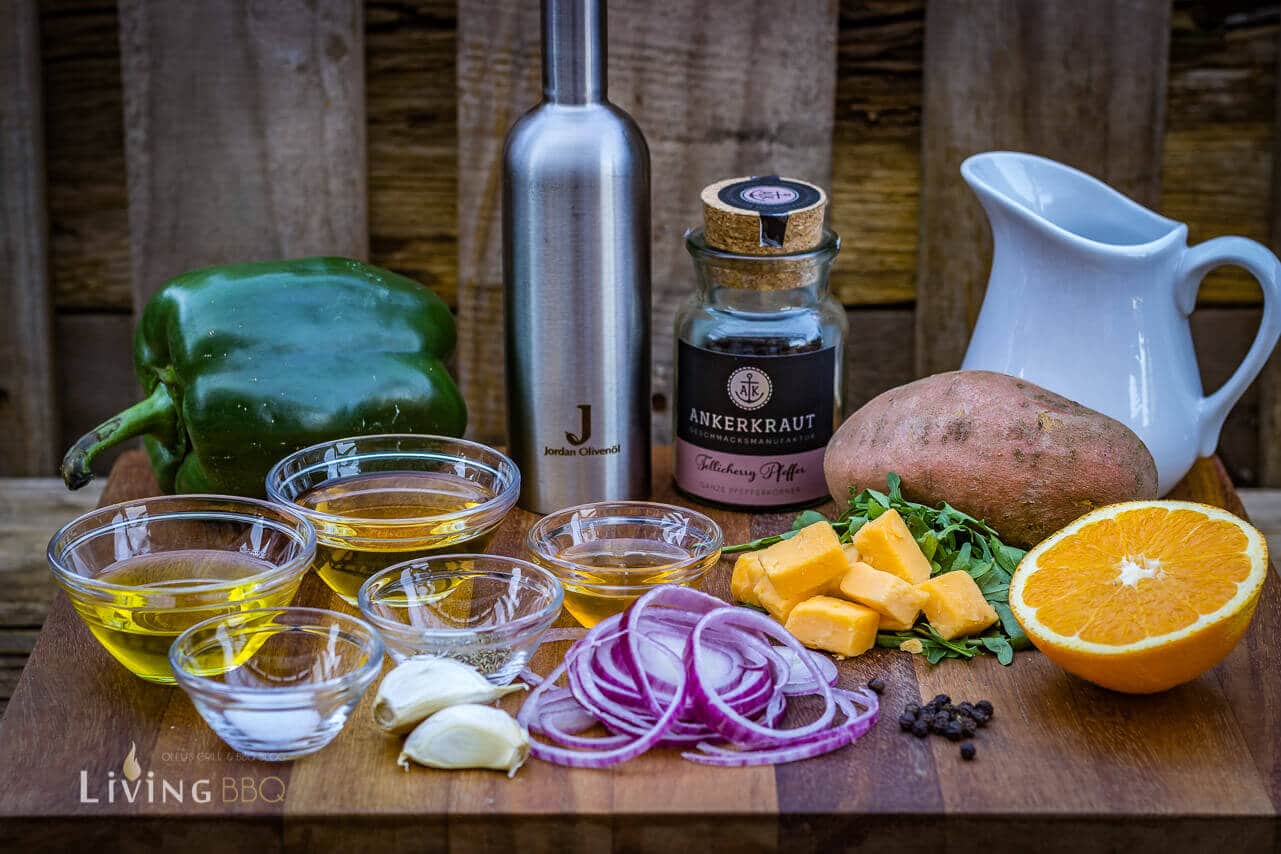Süßkartoffelsalat mit Rucola und Cheddar_Su kartoffelsalat 2 von 14_süßkartoffelsalat Zutaten Süßkartoffelsalat im Überblick süßkartoffelsalat_Su kartoffelsalat 2 von 14
