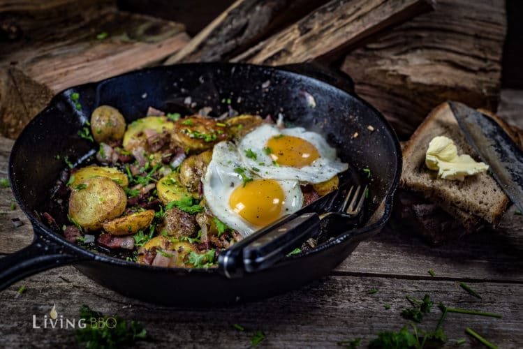 Tiroler Gröstl mit Spiegelei vom Grill