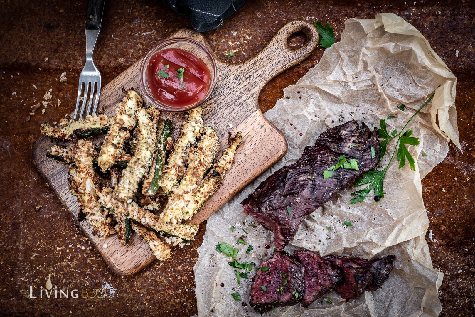 Knusprige Zucchini Pommes vom Grill