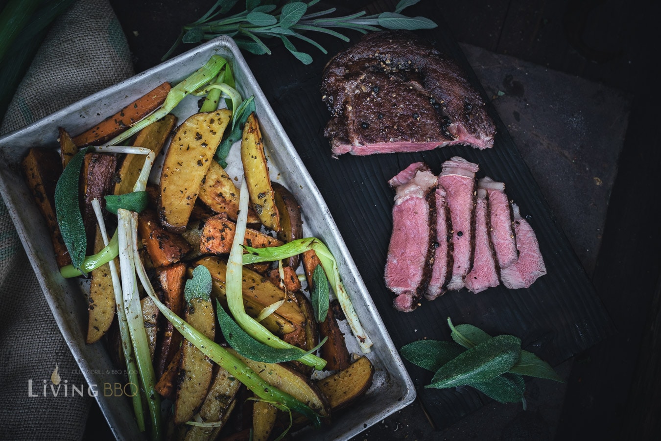 Salbei Kartoffeln mit Steak