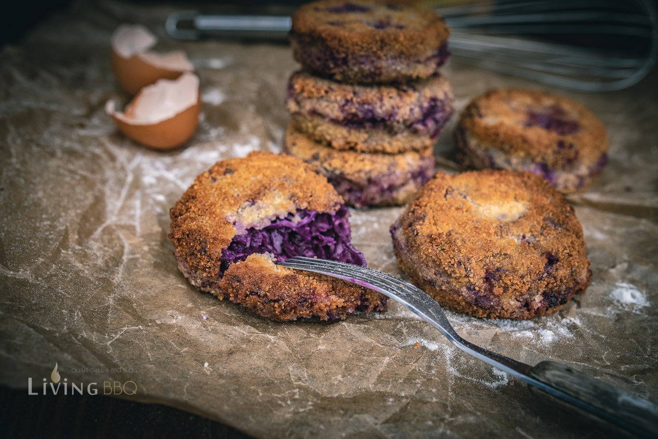 Frittierte Rotkohl Taler